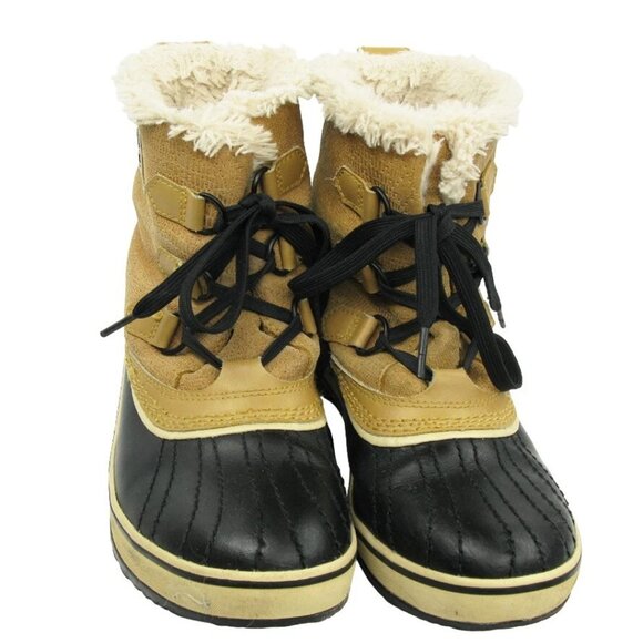 Sorel NL1631-280 Tivoli Leather Beige Insulated Waterproof Snow Boots Women's 7 - Picture 3 of 12